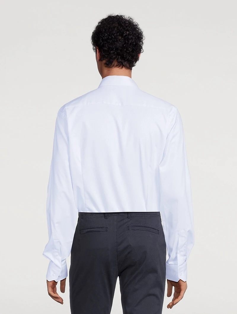 Contemporary Fit Striped Cotton Tencel™ Shirt