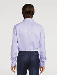 Contemporary Fit Semi Solid Twill Shirt
