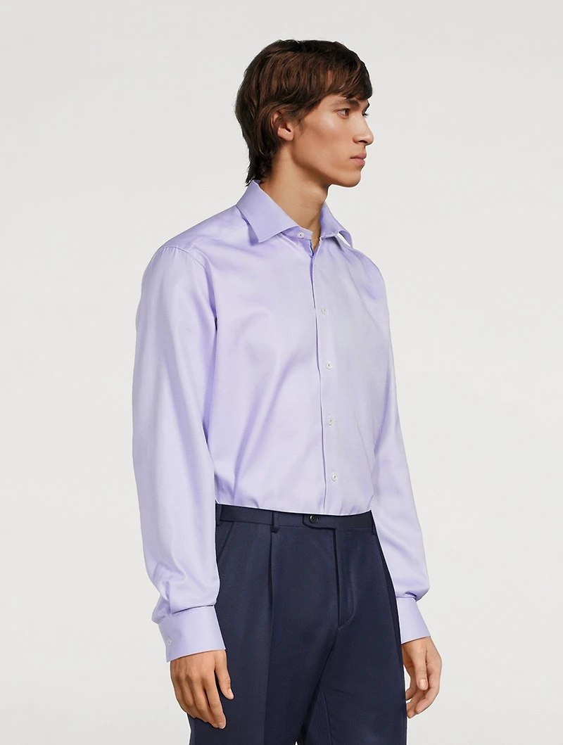 Contemporary Fit Semi Solid Twill Shirt
