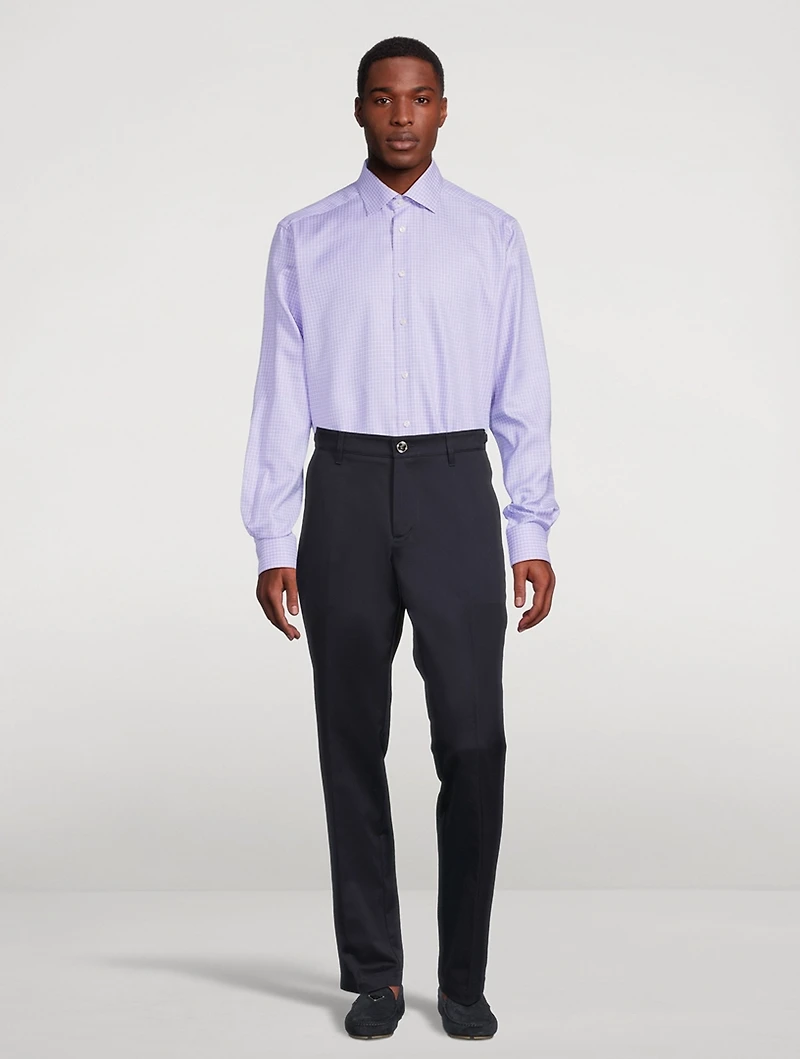 Contemporary Fit Check Twill Shirt