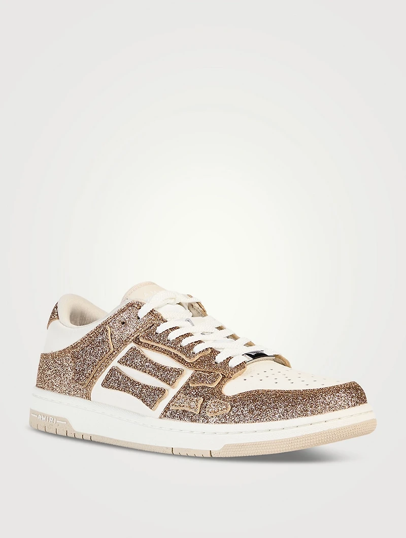 Skel Glitter Leather Sneakers