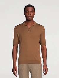 Silk And Cotton Polo Shirt