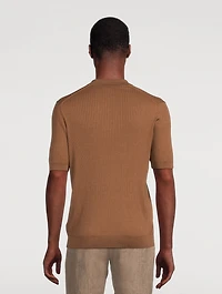 Silk And Cotton Polo Shirt