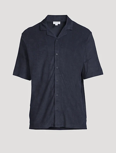 Towelling Camp Collar Shirt
