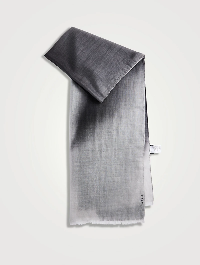 Cashmere And Silk Scarf In Shadow Print