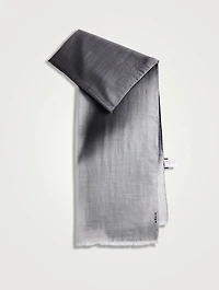 Cashmere And Silk Scarf In Shadow Print