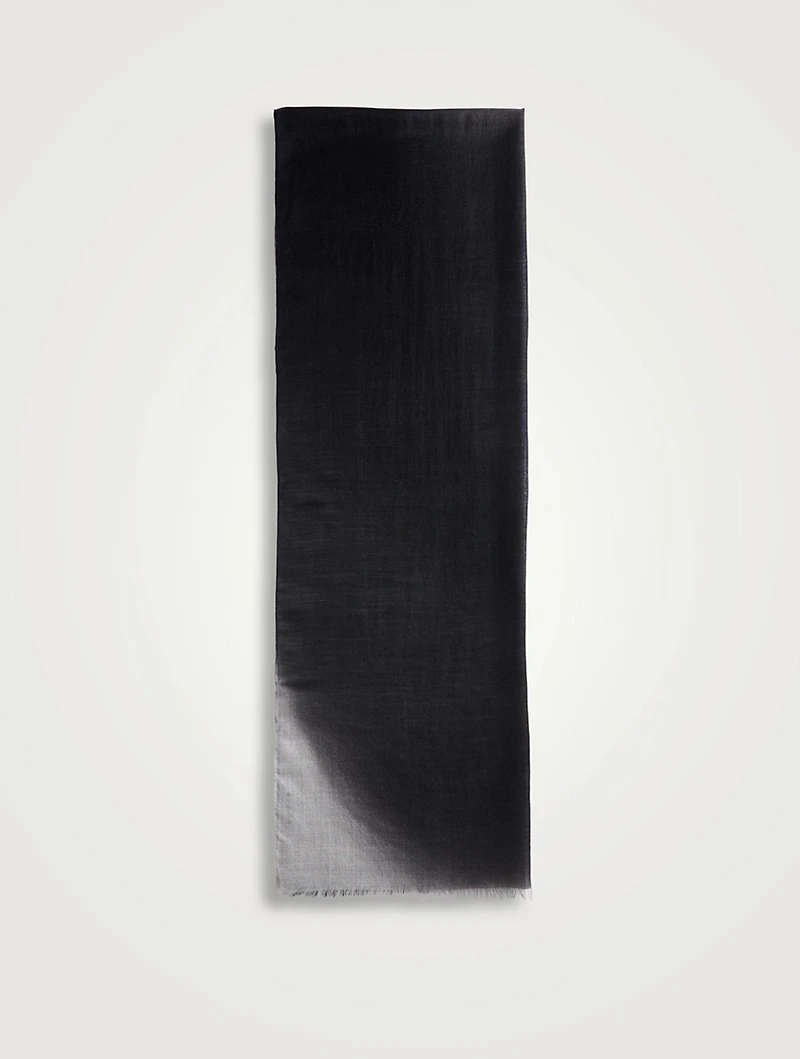 Cashmere And Silk Scarf In Shadow Print