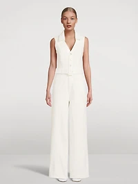 Sasha Belted Denim Jumpsuit