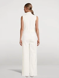 Sasha Belted Denim Jumpsuit