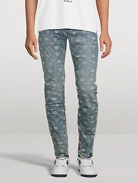 Monogram Jacquard Stretch Skinny Jeans