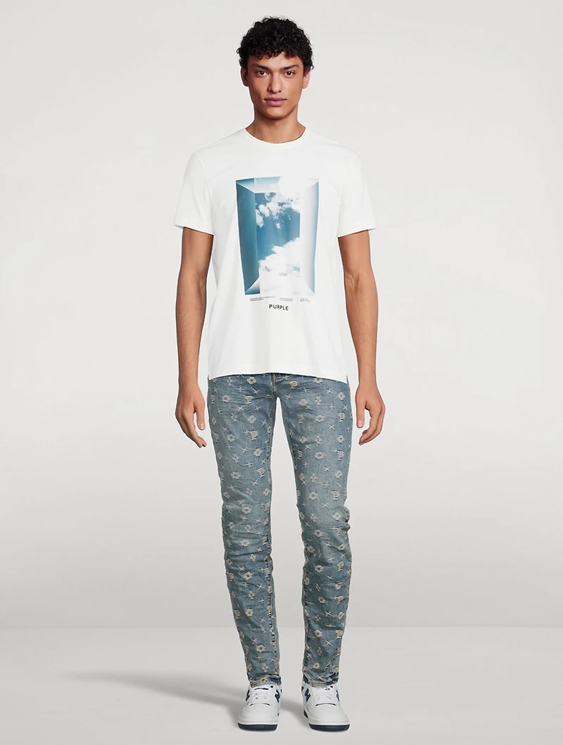 Monogram Jacquard Stretch Skinny Jeans