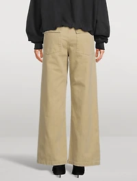 Wide-Leg Utility Trousers