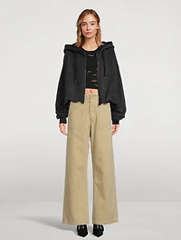 Wide-Leg Utility Trousers
