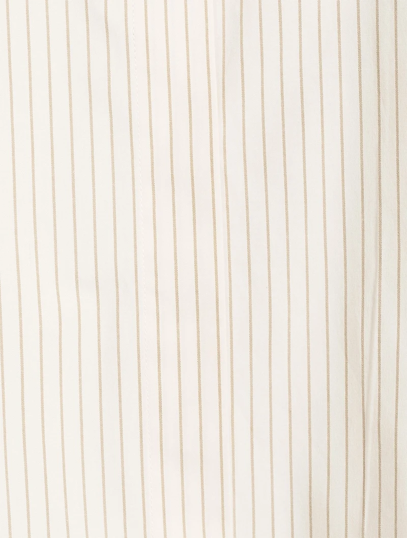 Oversized Poplin Shirt Stripe Print