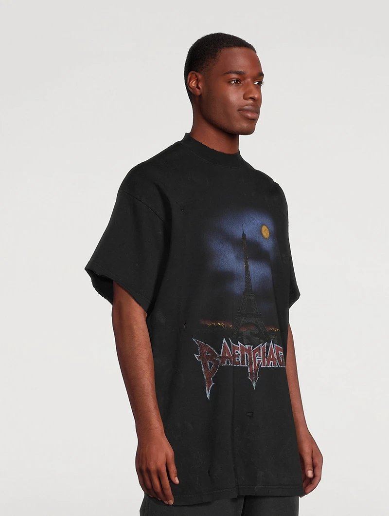 Paris Moon Oversized T-Shirt