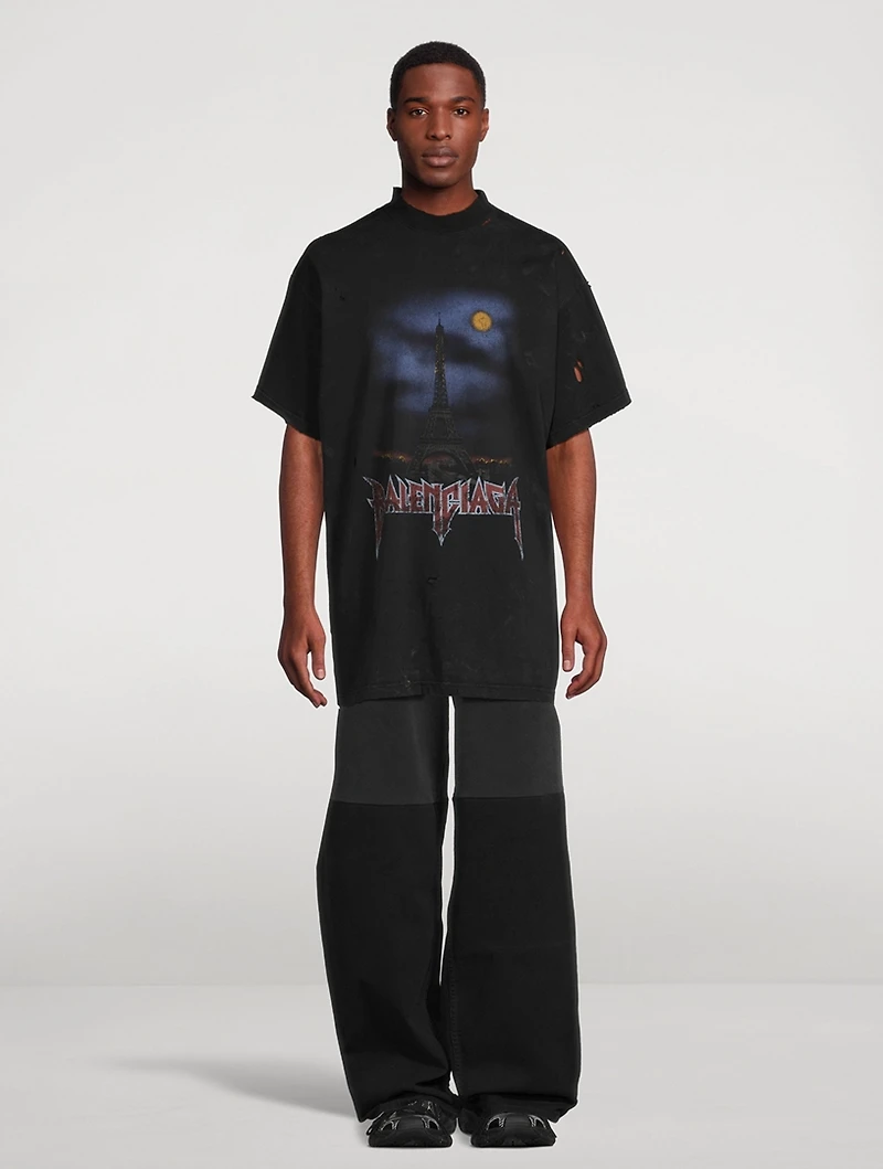 Paris Moon Oversized T-Shirt
