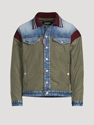 Varsity Padded Denim Jacket