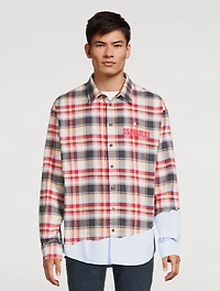 Rugged Patchwork Shirt Check Print