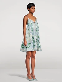 Ottie Linen Mini Dress Paisley Print