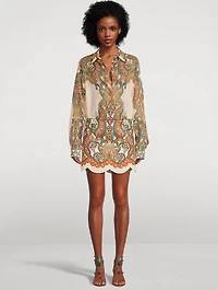 Ottie Oversized Shirt Paisley Print