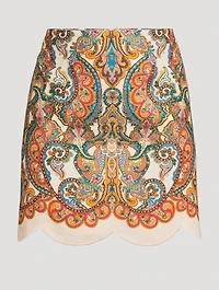 Ottie Mini Skirt Paisley Print