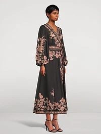 Waverly Wrap Dress Floral Print