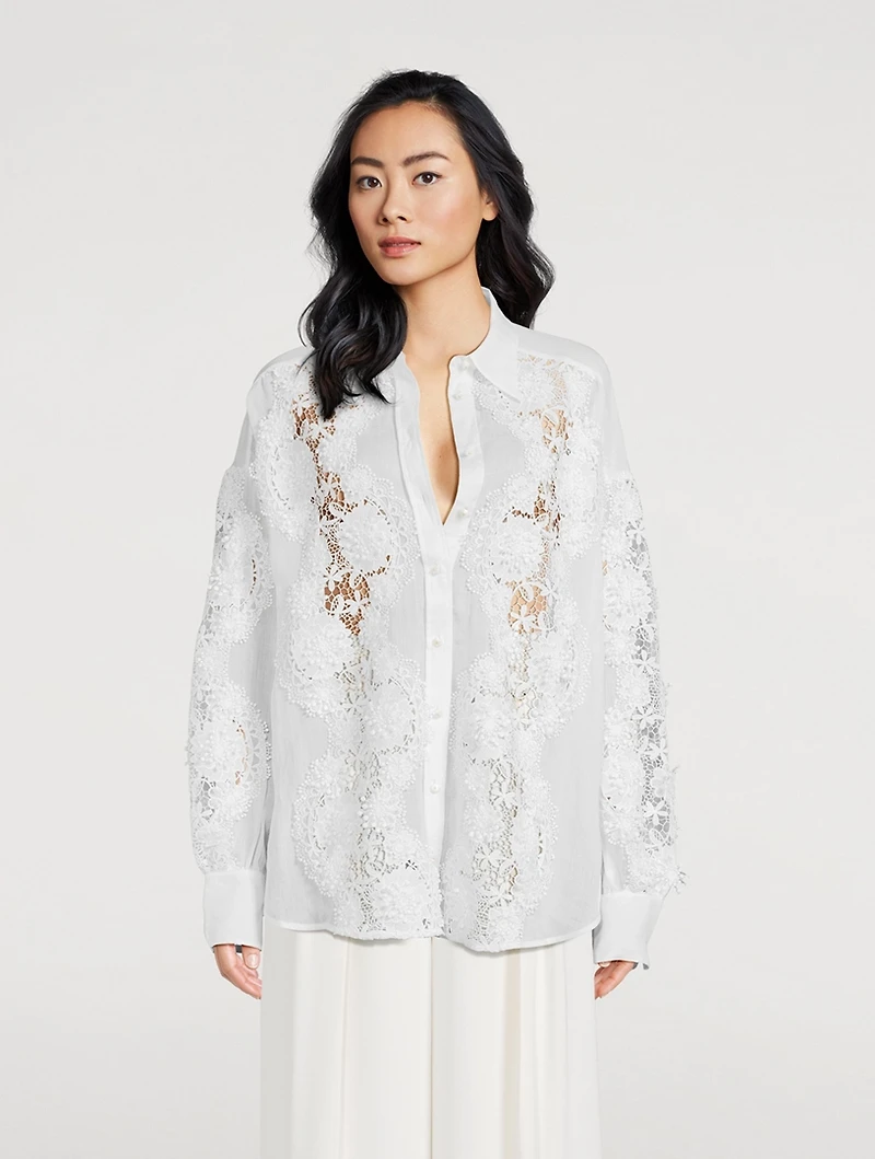 Halliday Floral Lace Shirt