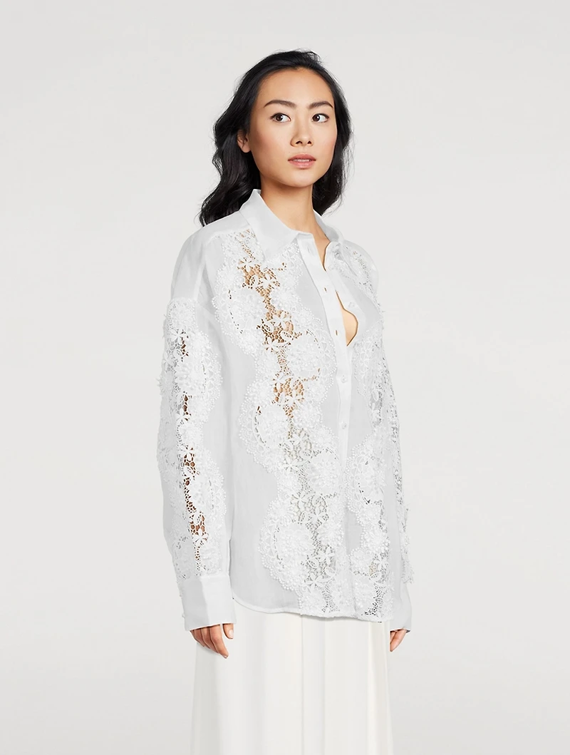 Halliday Floral Lace Shirt