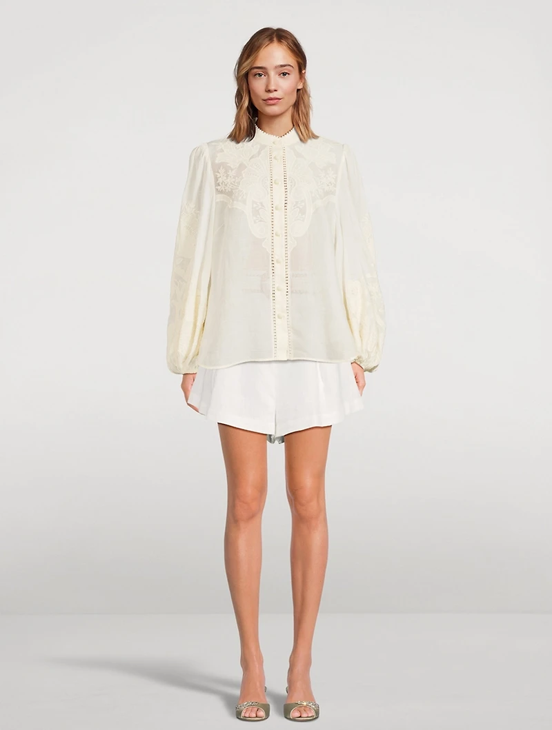 Halliday Belted Linen Shorts