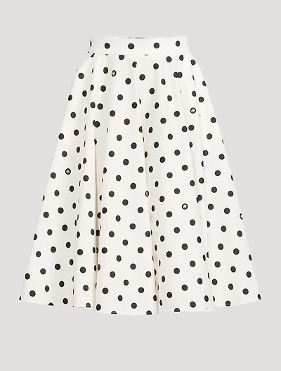Poplin Circle Skirt Polka Dot Print