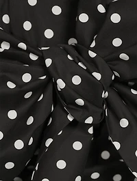 Poplin Mini Dress Polka Dot Print