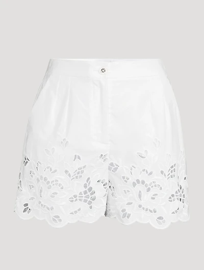 Eyelet Poplin Shorts