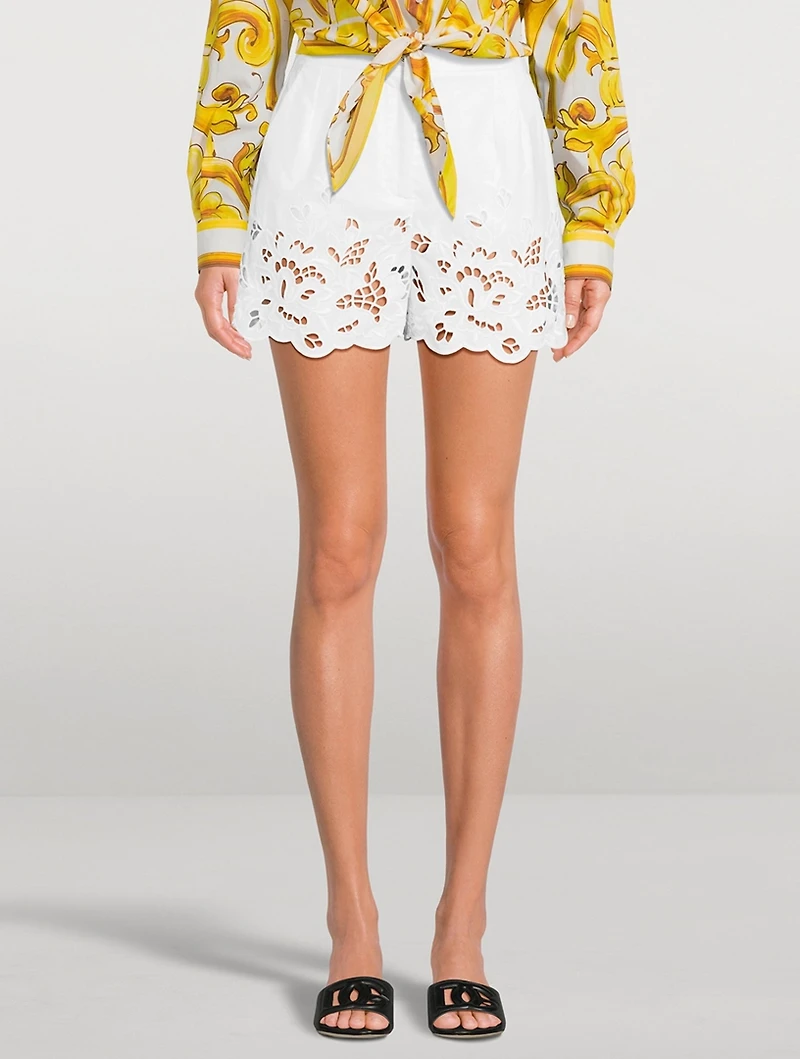 Eyelet Poplin Shorts