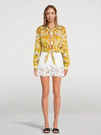 Eyelet Poplin Shorts