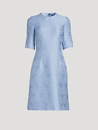 Floral Jacquard Sheath Dress