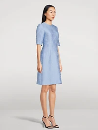 Floral Jacquard Sheath Dress