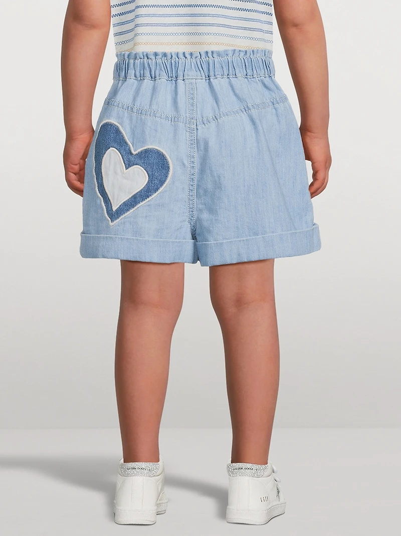 Waverly Denim High-Waisted Utility Shorts