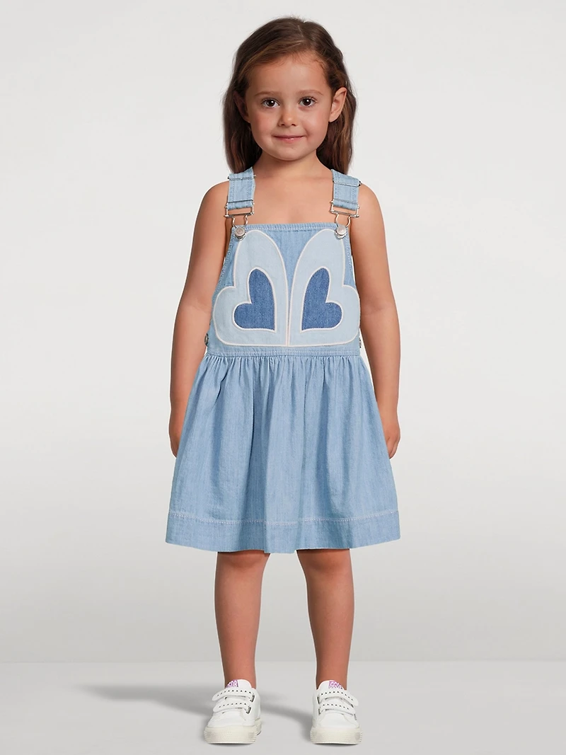 Waverly Denim Heart Overall Dress