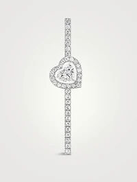 Joy Cœur White Gold Earring With Pavé Diamonds