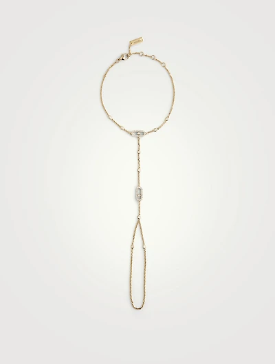 Move Uno 18K Gold Hand Bracelet With Diamonds