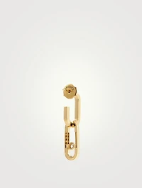 Move Link 18K Gold Earrings With Diamonds