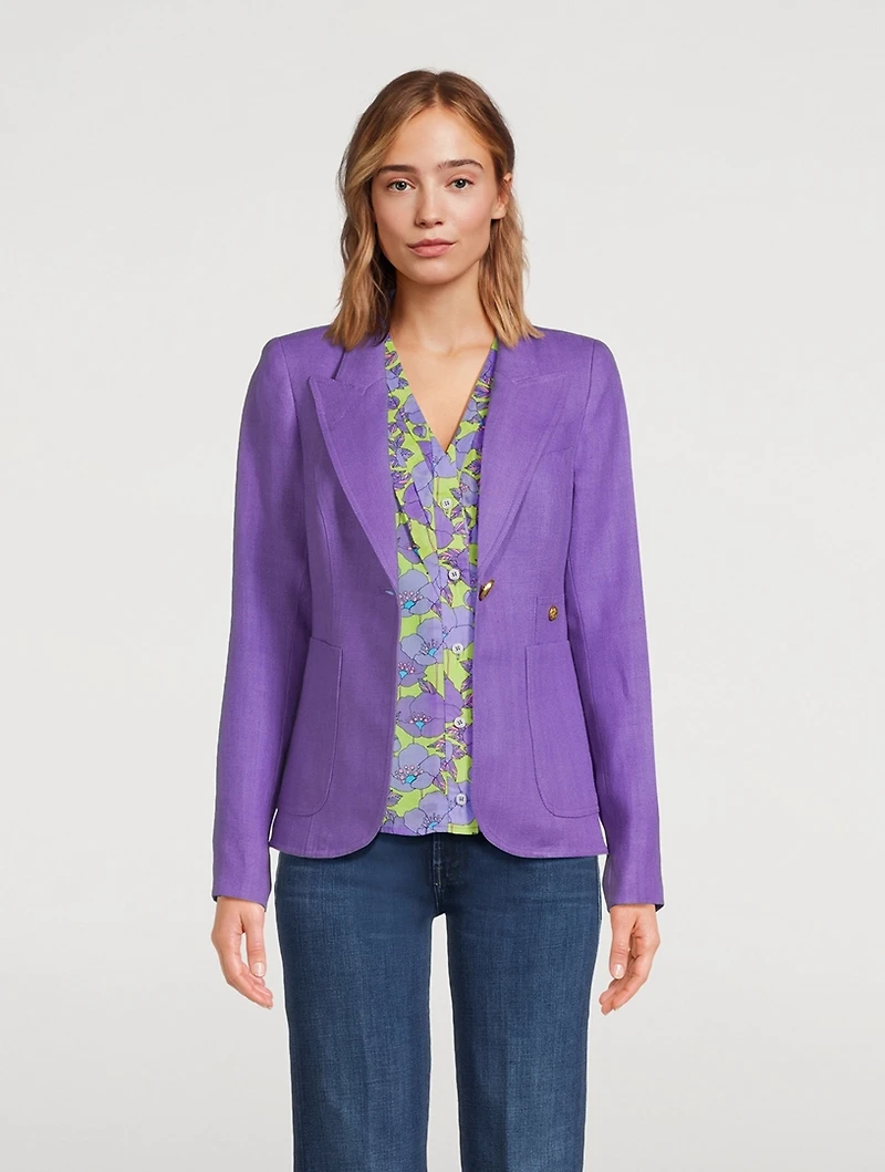 Duchess Linen Patch Pocket Blazer