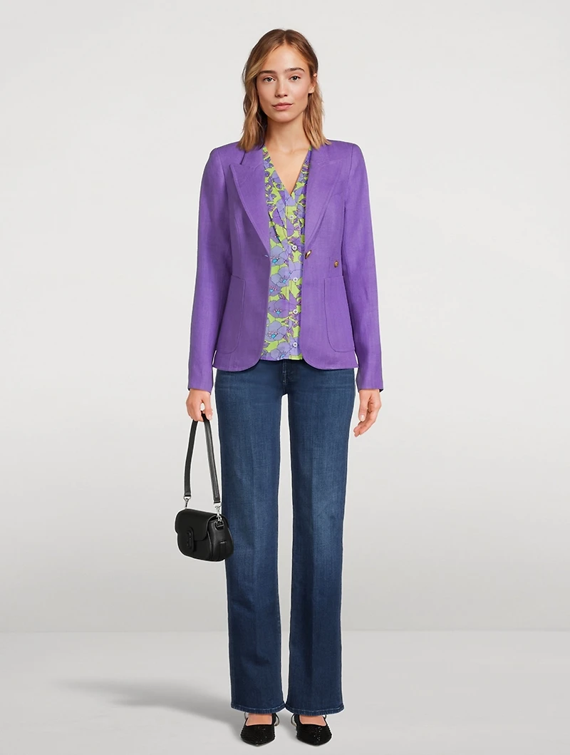 Duchess Linen Patch Pocket Blazer
