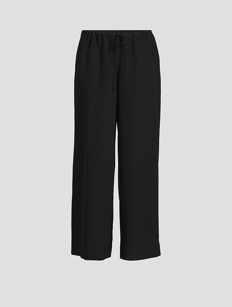 Adriel Wide-Leg Silk Trousers