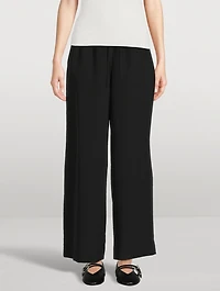 Adriel Wide-Leg Silk Trousers