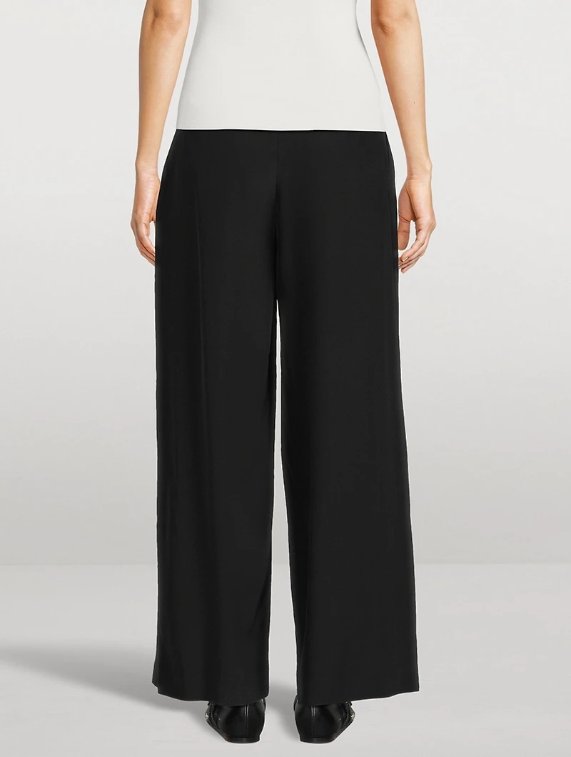 Adriel Wide-Leg Silk Trousers