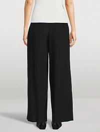 Adriel Wide-Leg Silk Trousers