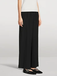 Adriel Wide-Leg Silk Trousers