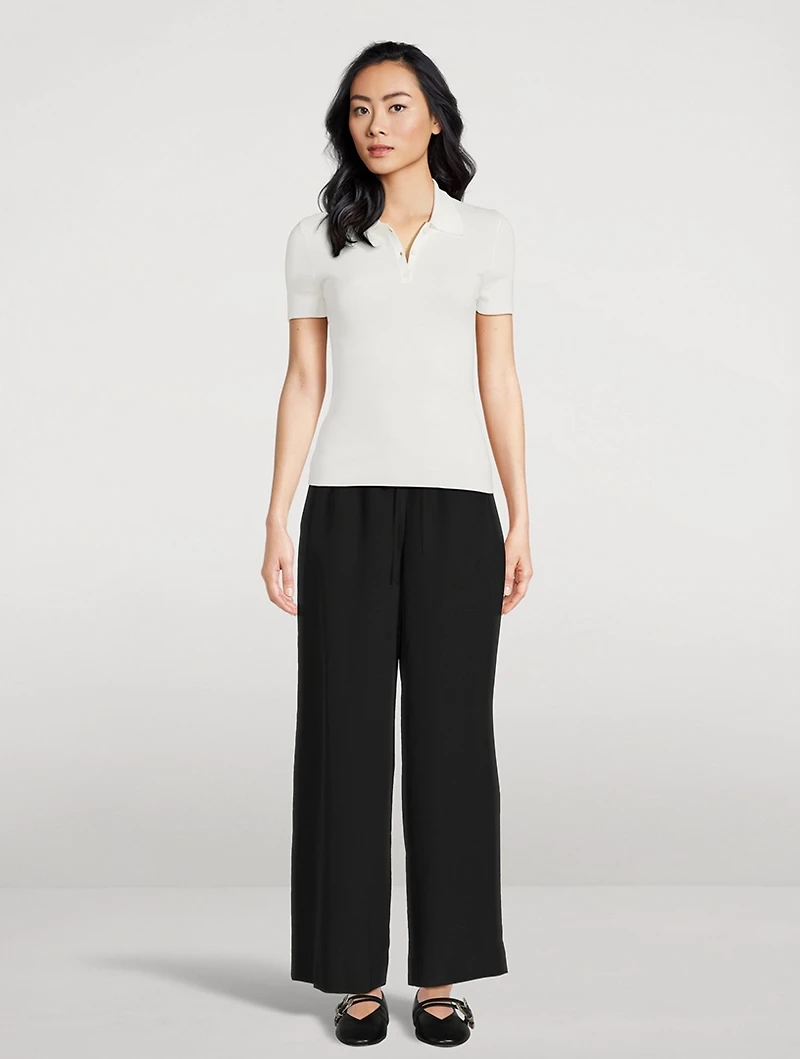 Adriel Wide-Leg Silk Trousers