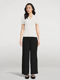 Adriel Wide-Leg Silk Trousers